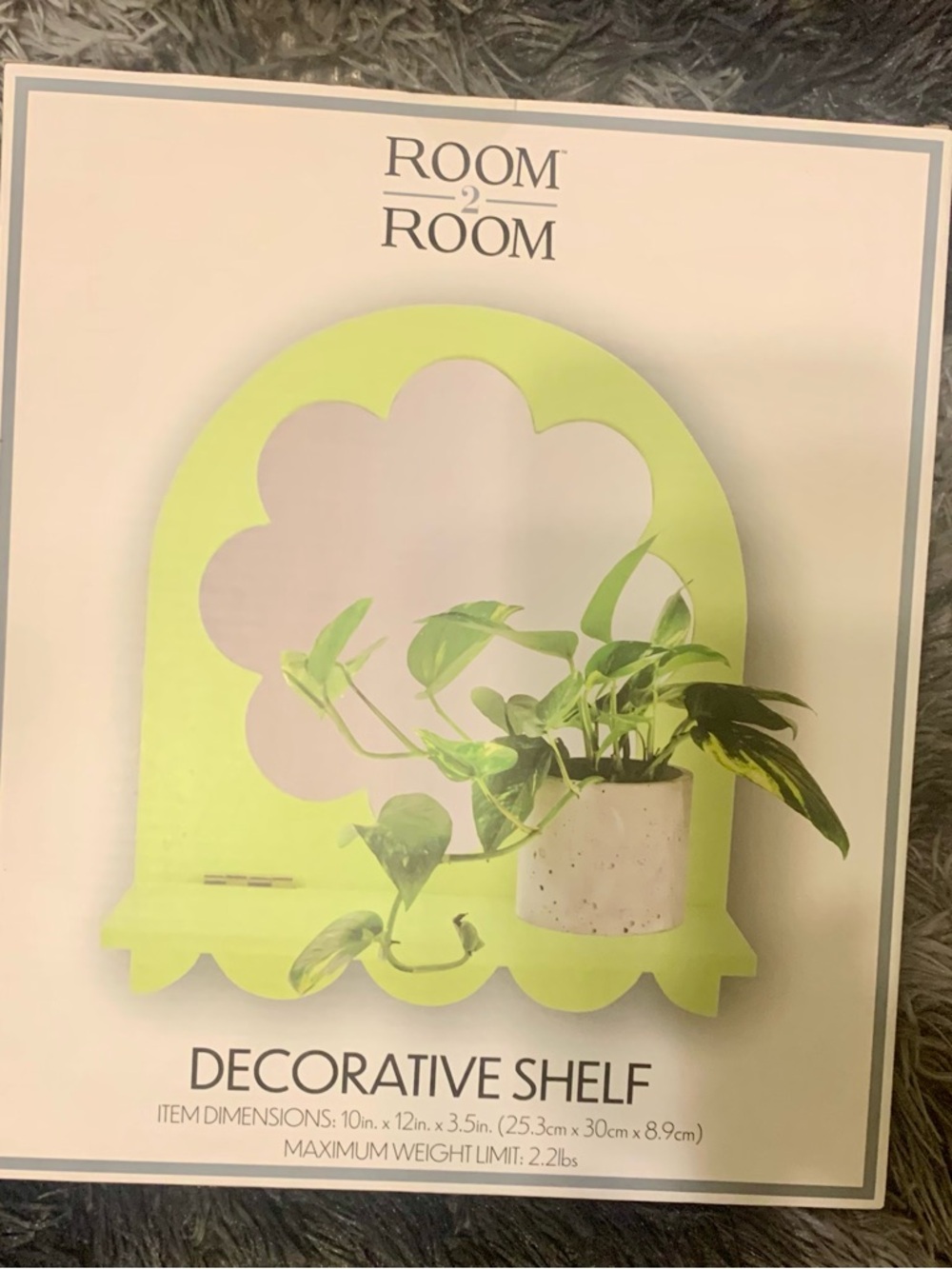 Room2Room Lime Green Decorative Wall Shelf